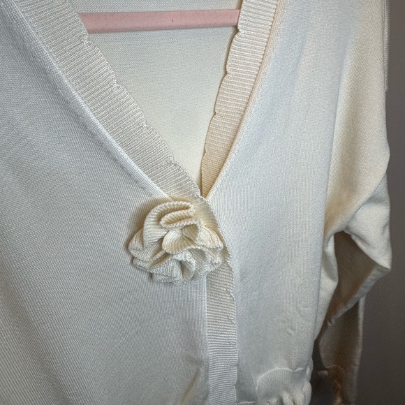 Chic Cream Cardigan Sweater - Picture 8 of 8